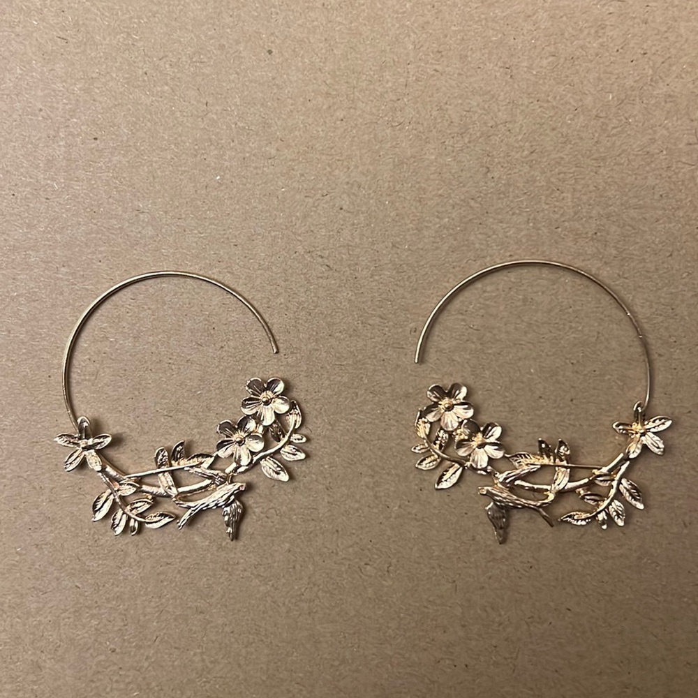 Gold Spiral Earrings